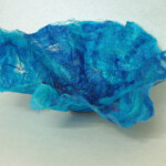Hand-dyed silk fiber vessel Hand-dyed silk fiber vessel