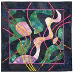Curves; started in class with Caryl Bryer Fallert; hand-dyed cotton, machine stitching Curves; started in class with Caryl Bryer Fallert; hand-dyed cotton, machine stitching