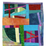 Improv 1, 2, 3 - hand-dyed cotton, machine and hand stitching