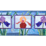 Irises; made using Iris pattern from Pieced Flowers by Ruth B. McDowell; commercial and hand-dyed cotton, machine stitched, partially quilted by Sue Fox Irises; made using Iris pattern from Pieced Flowers by Ruth B. McDowell; commercial and hand-dyed cotton, machine stitched, partially quilted by Sue Fox