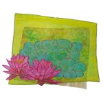 Lutradur Lilies; image transfer with painted cotton and Lutradur, hand and machine stitching Lutradur Lilies; image transfer with painted cotton and Lutradur, hand and machine stitching
