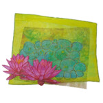 Lutradur Lilies; image transfer with painted cotton and Lutradur, hand and machine stitching Lutradur Lilies; image transfer with painted cotton and Lutradur, hand and machine stitching