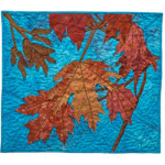 Maple Leaves - hand-dyed cotton, machine and hand stitching