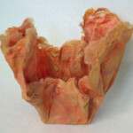Hand-dyed silk fiber vessel Hand-dyed silk fiber vessel
