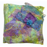 Painted Lutradur, spunbond, silk rod, mul-tex, and beads Painted Lutradur, spunbond, silk rod, mul-tex, and beads