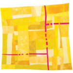 Yellow - hand-dyed cottons, machine stitching