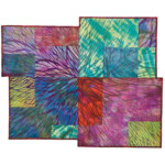 Looking Up - hand dyed cotton, machine stitching